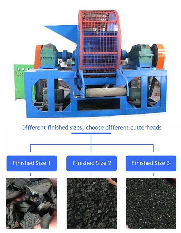 tire shredder, tire recycling machine