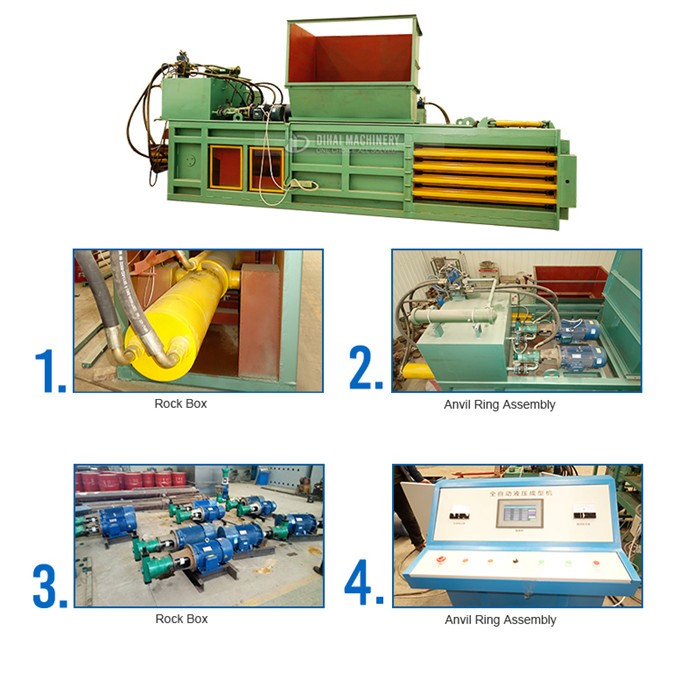 details of straw baling press machine