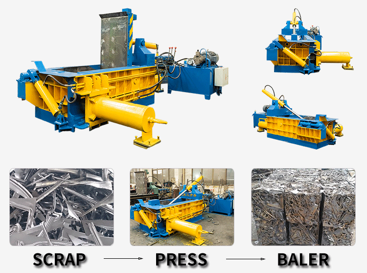 metal baler press flow chart