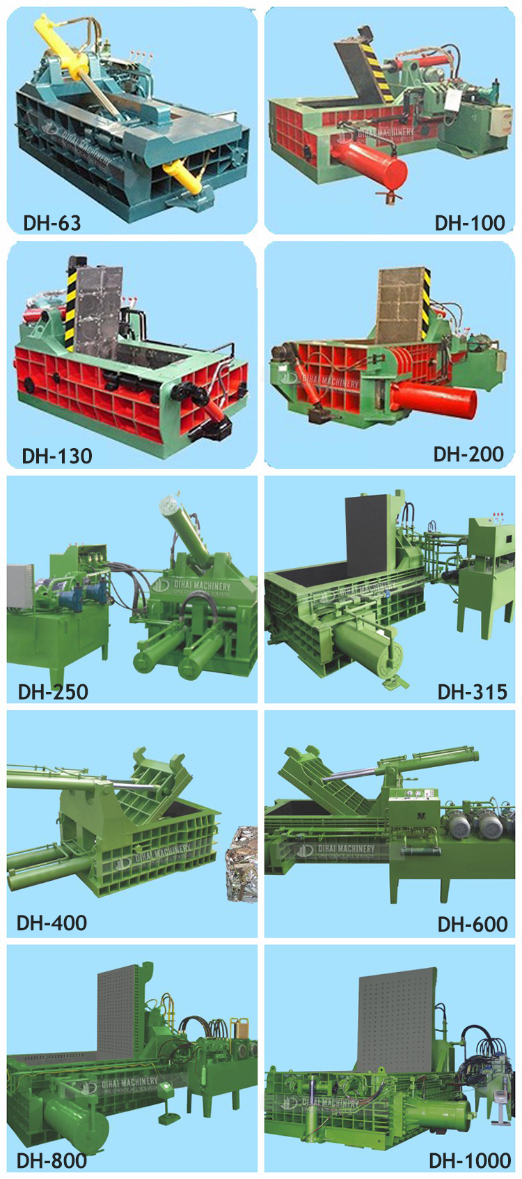 metal scrap baling press machine support costomization